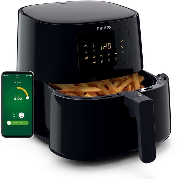 Philips | Essential HD9280/70 | Air Fryer | Power 2000 W | Capacity 6.2 L | Rapid Air technology | Black