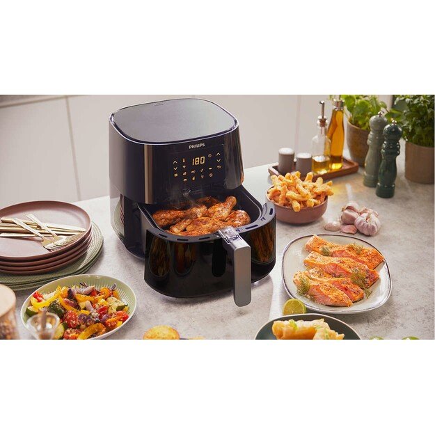 Philips | Essential HD9280/70 | Air Fryer | Power 2000 W | Capacity 6.2 L | Rapid Air technology | Black