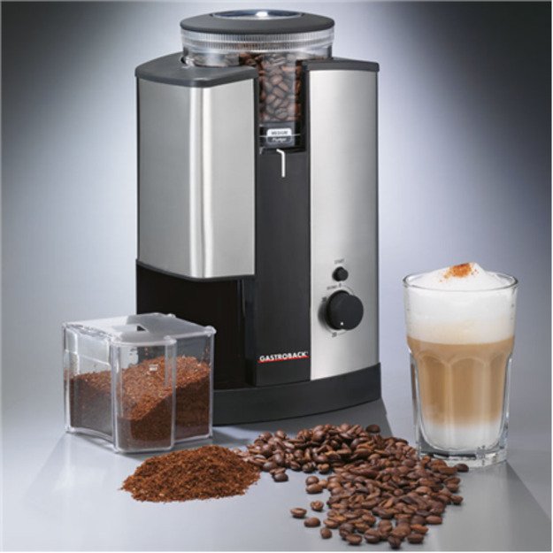 Gastroback 42602 Black, Silver, Coffee grinder, 165W W