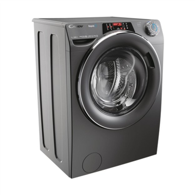 Candy | Washing Machine | RO41276DWMCRT-S | Energy efficiency class A | Front loading | Washing capacity 7 kg | 1200 RPM | Depth 6