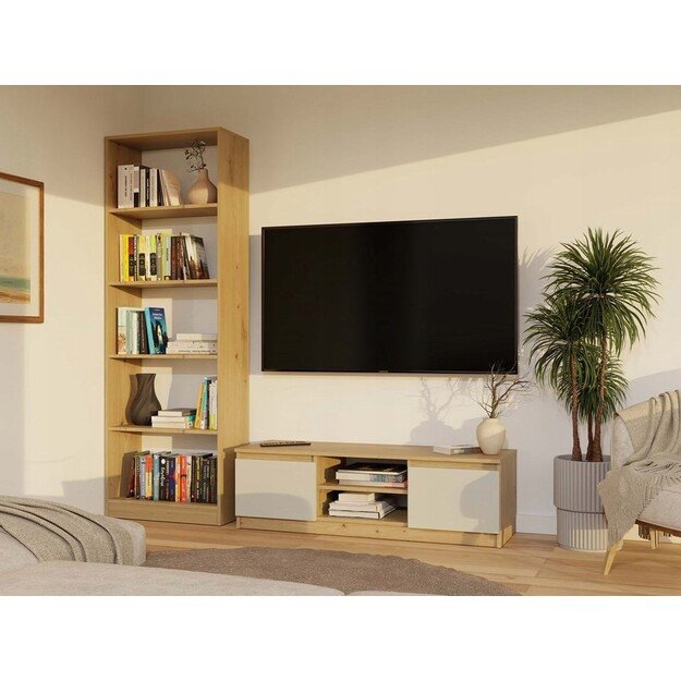 MALWA 120 TV cabinet, artisan oak/cashmere
