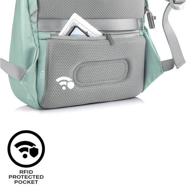 XD DESIGN ANTI-THEFT BACKPACK BOBBY SOFT GREEN (MINT) P/N: P705.797