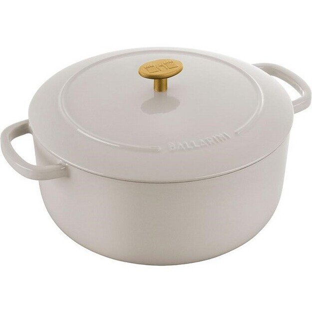 BALLARINI BELLAMONTE round cast iron pot 75003-552-0 - 5,5 LTR Ivory bone