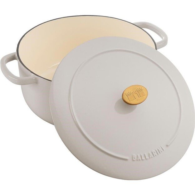 BALLARINI BELLAMONTE round cast iron pot 75003-552-0 - 5,5 LTR Ivory bone