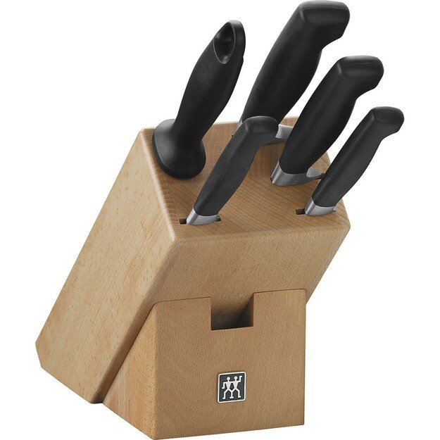 Set of 4 knives in a Zwilling Four Star block