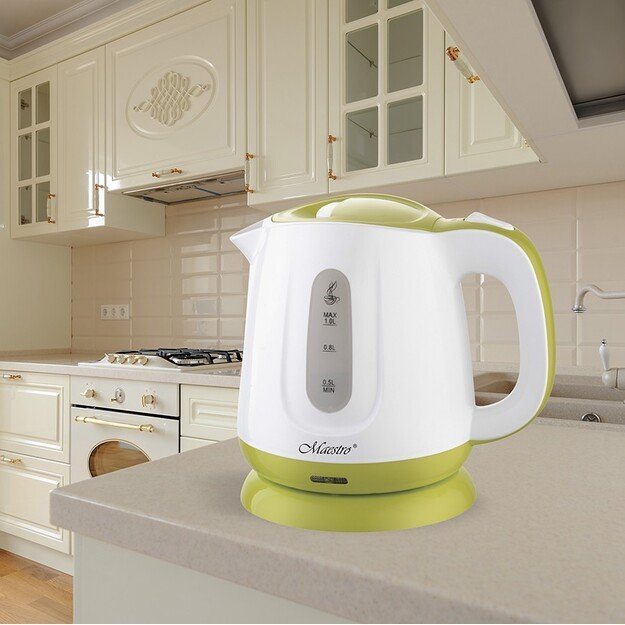 Feel-Maestro MR013 green electric kettle 1 L Green, White 1100 W