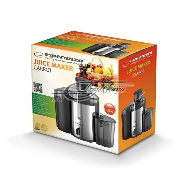 ESPERANZA JUICE MAKER 500W CARROT SILVER-BLACK