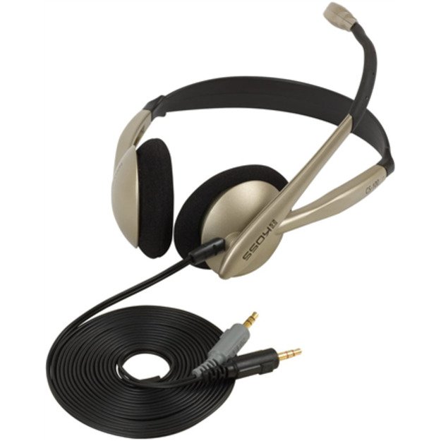 Koss | Headphones | CS100 | Wired | On-Ear | Microphone | Black/Gold