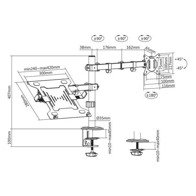 Sbox LCD-LM01-2 (13-27/12kg/100x100)