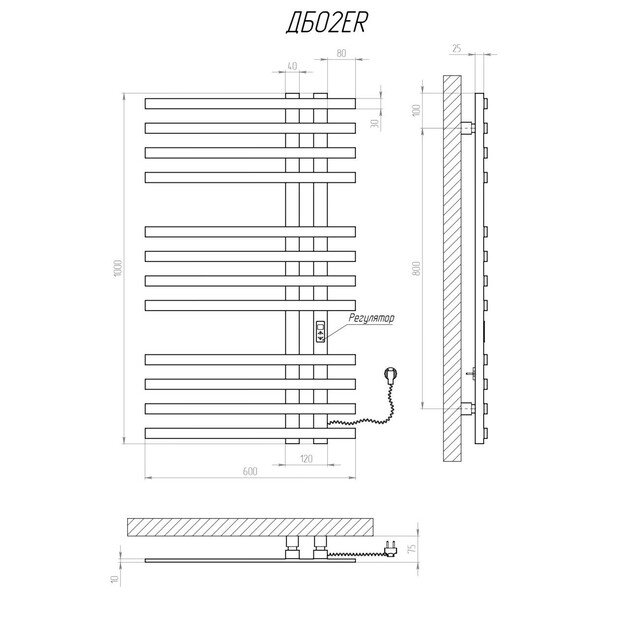 KOSSER Brash 1000x600/12 ER, su laikmačiu, baltas (laidas dešinėje)