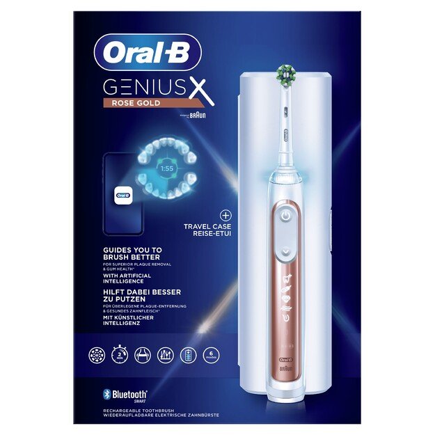 Oral-B Electric Toothbrush | Genius X | Rechargeable | For adults and children | Number of brush heads included 1 | Number of te