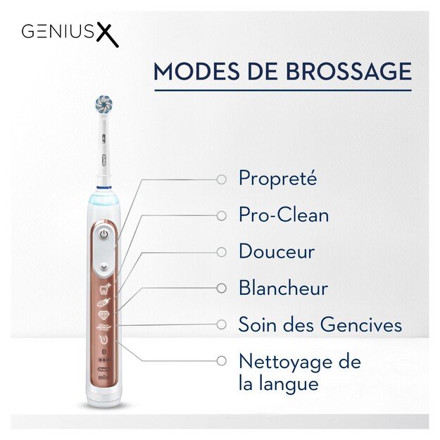 Oral-B Electric Toothbrush | Genius X | Rechargeable | For adults and children | Number of brush heads included 1 | Number of te