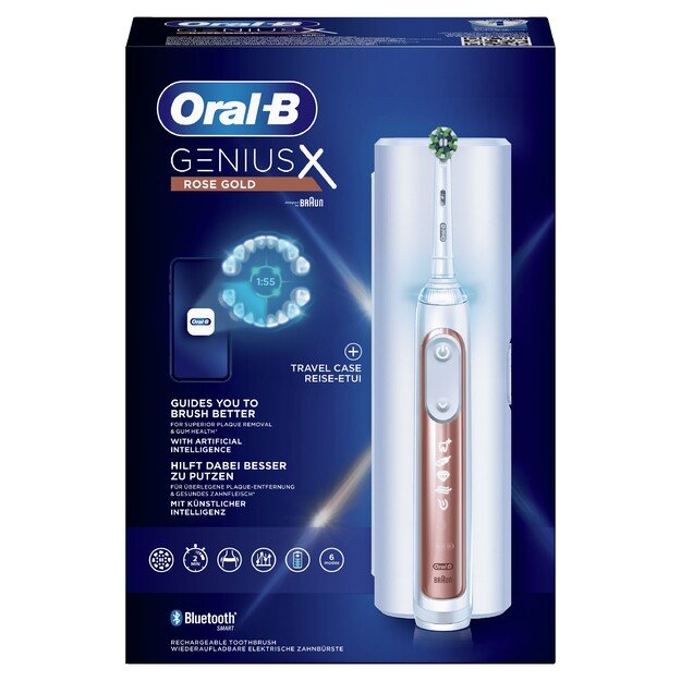 Oral-B Electric Toothbrush | Genius X | Rechargeable | For adults and children | Number of brush heads included 1 | Number of te