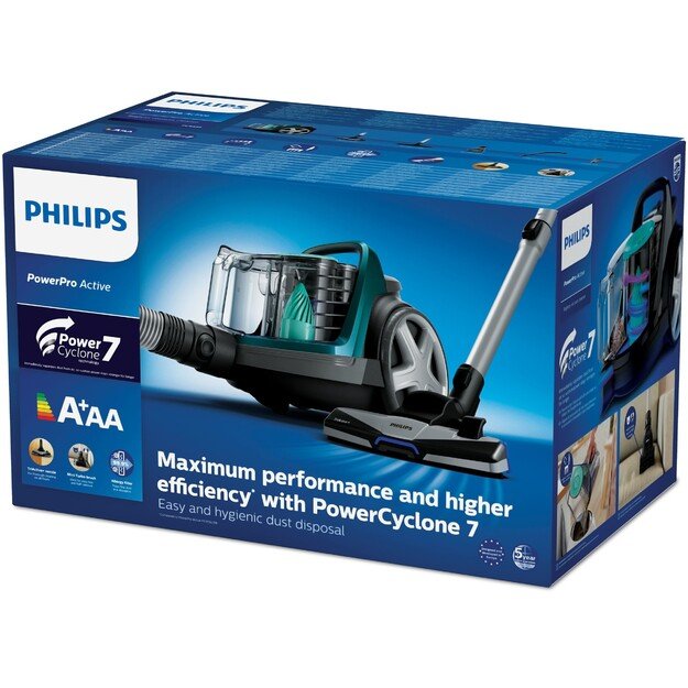 Philips | Vacuum cleaner | FC9555/09 | Bagless | Power 900 W | Dust capacity 1.5 L | Green