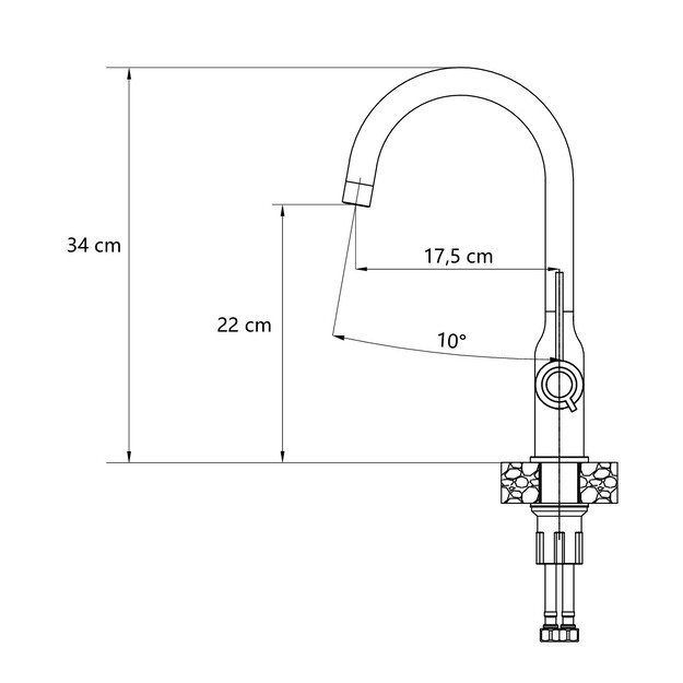 Virtuvinis maišytuvas Quadron INGRID Q LINE 3523500_WHMQS, sniego baltumo