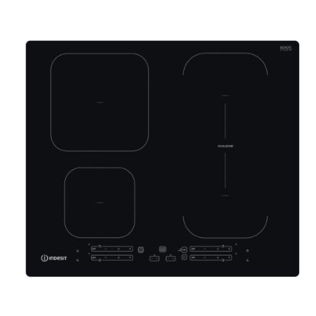 Indesit IB 65B60 NE Black Built-in 59 cm Zone induction hob 4 zone(s)