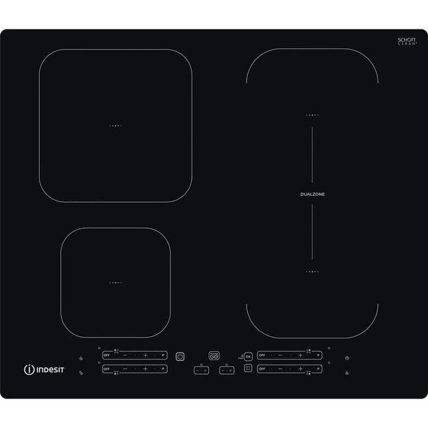 Indesit IB 65B60 NE Black Built-in 59 cm Zone induction hob 4 zone(s)