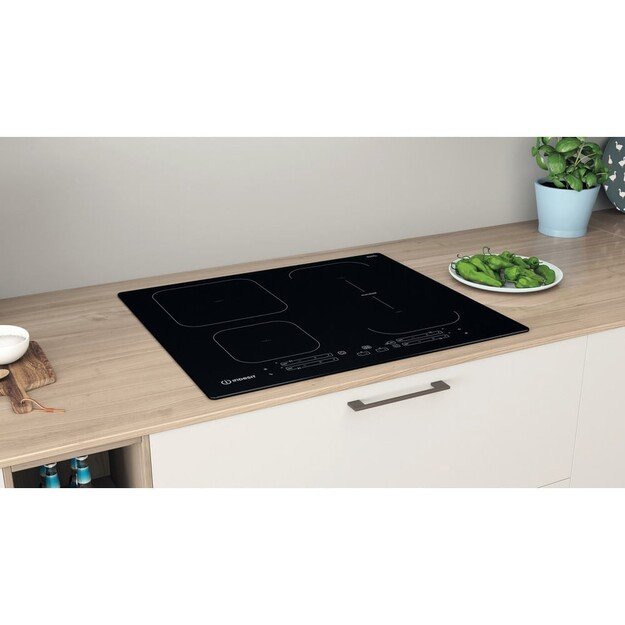 Indesit IB 65B60 NE Black Built-in 59 cm Zone induction hob 4 zone(s)