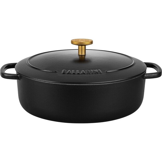 BALLARINI BELLAMONTE oval cast iron pot 75003-546-0 - 5.5 ltr black