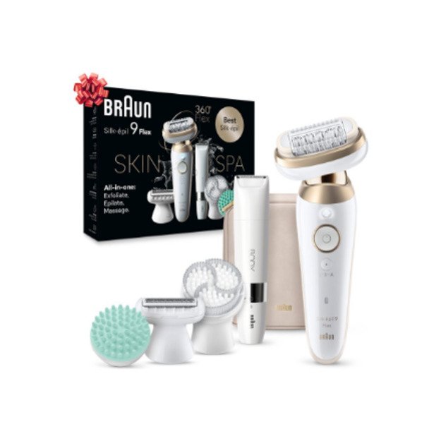 Braun Epilator | SES9-481 Silk épil 9 Flex 3D | Operating time (max) 50 min | Number of power levels 2 | Wet & Dry | White