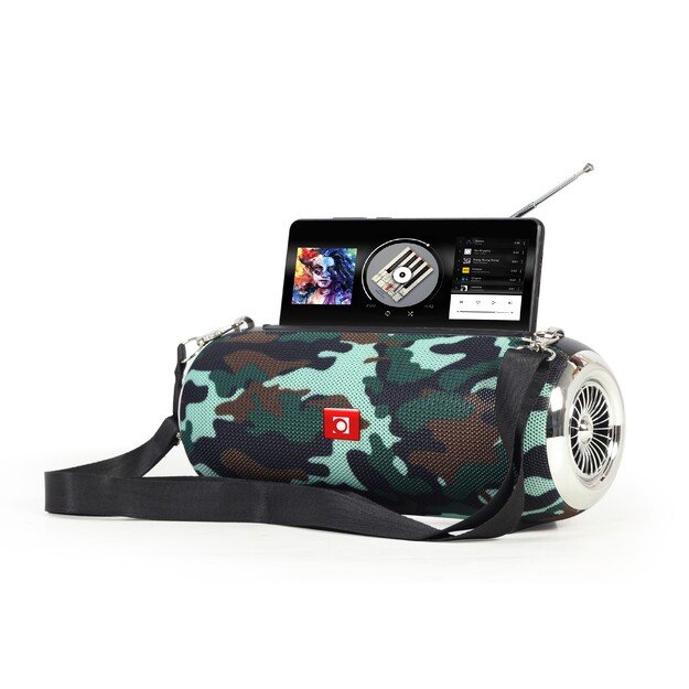 Gembird SPK-BT-17 portable Bluetooth speaker with FM-radio, camo