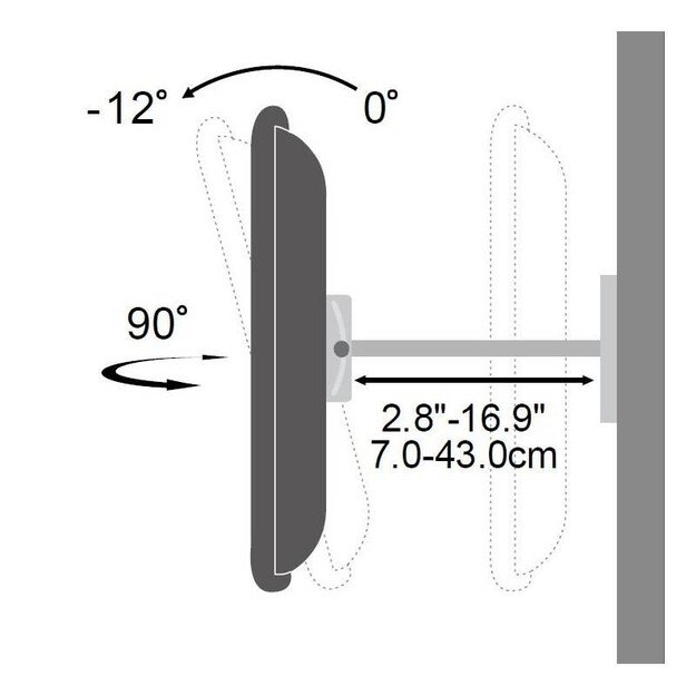 Techly 23-55  Wall Bracket for LED TV LCD Full-Motion Dual Arm  ICA-PLB 147M