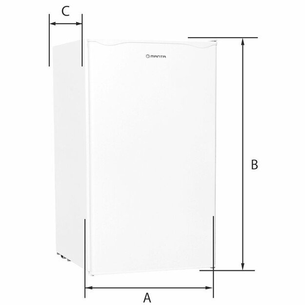 Manta MM520PW Fridge 91L White