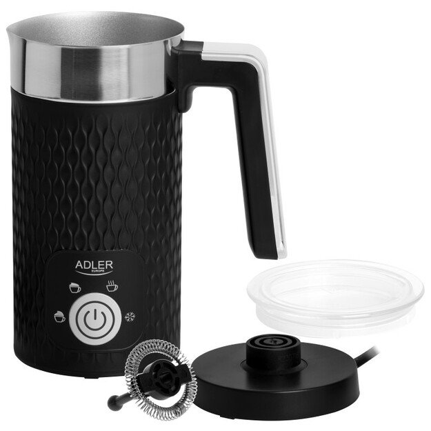 Adler AD 4494 d Milk frother, Frothing and heating, Black | Adler