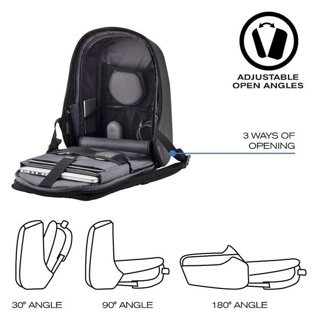 XD DESIGN ANTI-THEFT BACKPACK BOBBY HERO SMALL BLACK P/N: P705.701