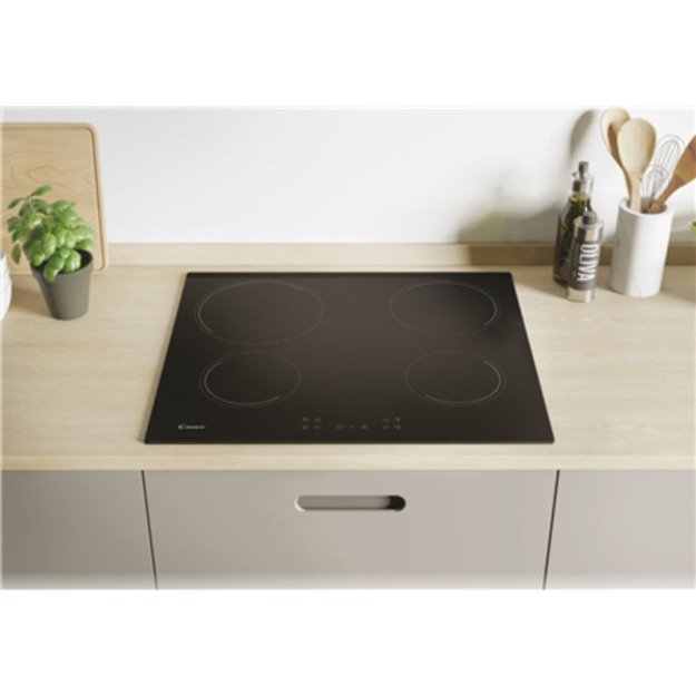 Candy | Hob | CH64CCB/4U2 | Vitroceramic | Number of burners/cooking zones 4 | Touch | Black