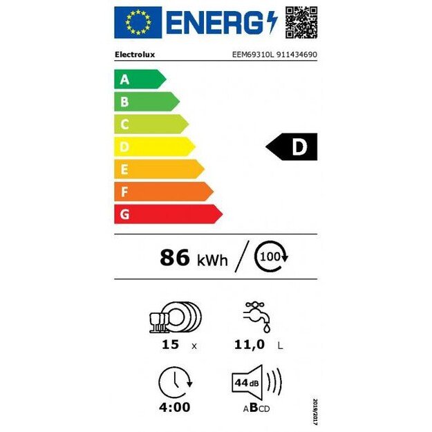 Įm.60cm pločio indaplovė Electrolux EEM69310L