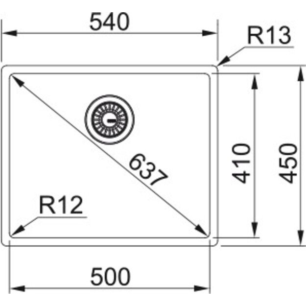 Plautuvė FRANKE BXX 210/110-50 su ventiliu 127.0374.206