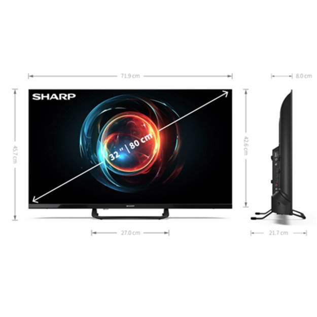 Sharp | 32FH8E | 32  (81cm) | Smart TV | Android 11 | FHD | Black