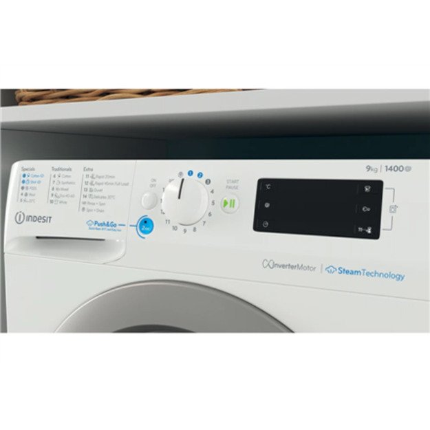 INDESIT | Washing Machine | BWE 91496X WSV EE | Energy efficiency class A | Front loading | Washing capacity 9 kg | 1400 RPM | D