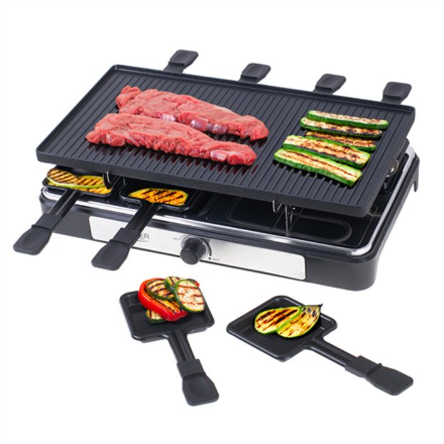 Adler | Raclette - electric grill | AD 6616 | Table | 1400 W | Black/Stainless steel