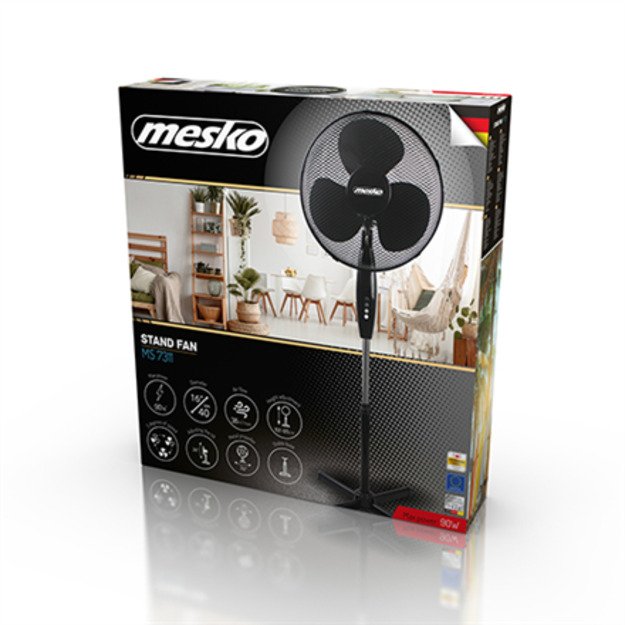 Standing Fan MESKO Adler MS 7311 Black