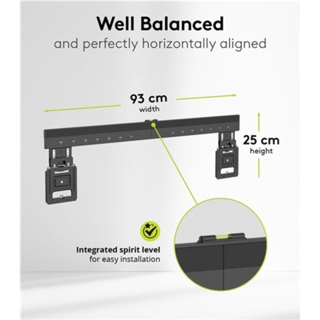 Goobay Wall mount | Ultraslim TV Wall Mount Basic FIXED (XL) | 43-100   | Black 4