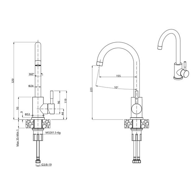Plautuvės mai&scaron;ytuvas Quadron KATE, 3623500_PVDBLM 1