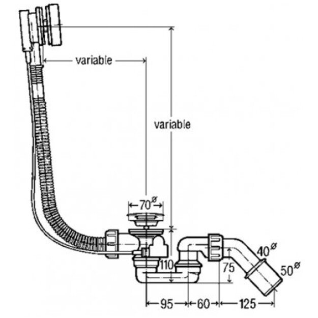 Vonios sifonas viega BCC Simpex 595678 1