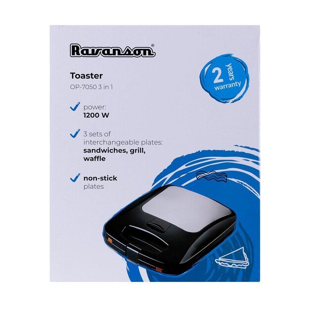 Toaster Ravanson OP-7050 Black, Silver 1200 W 9