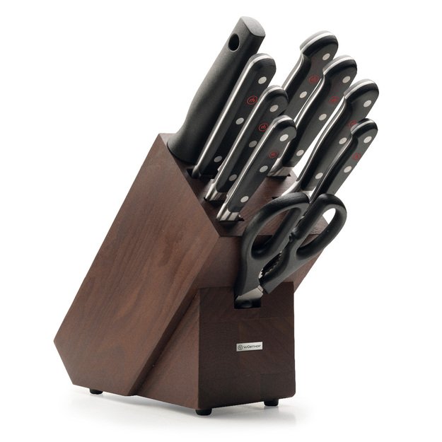 Knife block, 9-piece, Classic