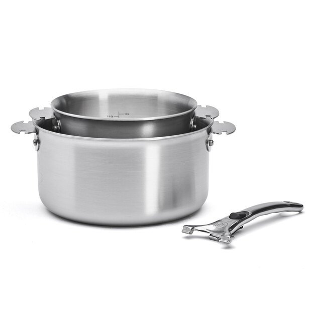 Set 2 pots, steel handle, Alchimy Loqy