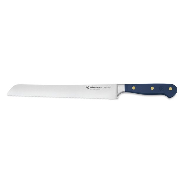 Bread knife, 23 cm, navy-blue, Classic Colour