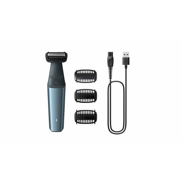 Philips Bodygroom 3000 Series BG3027/05 Kūno plaukų skustuvas / kirpimo mašinėlė, Juoda/Mėlyna