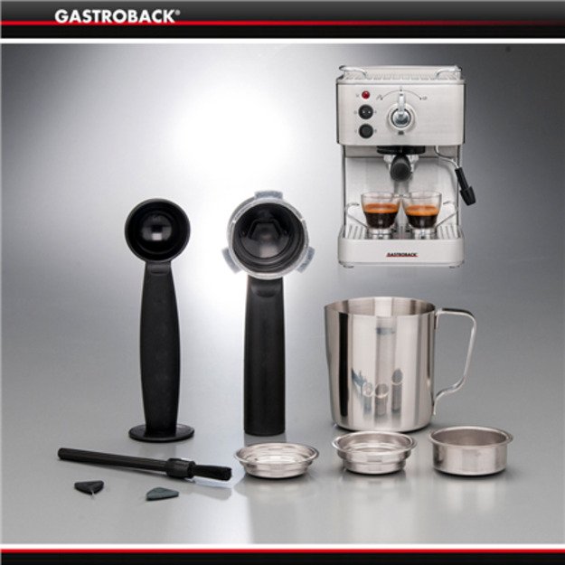 Gastroback Espresso machine 42606 Pump pressure 15 bar, Built-in milk frother, Fully automatic, 1250 W, Stainless steel 1