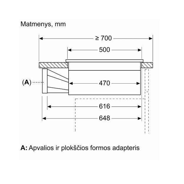 Indukcinė kaitlentė su integruota ventiliacijos sistema Bosch PVS831B16E