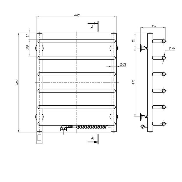 NAVIN Simfonia 480*600 Sensor su laikmačiu dešinė 10-009033-4860