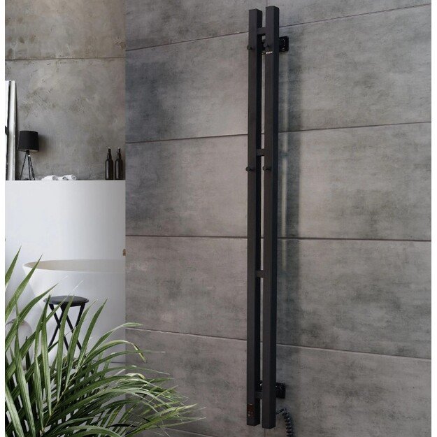 El.rank&scaron;luosčių džiovintuvas Siluet Quadro 90*1200 Sensor de&scaron;inė juodas 12-234053-0912