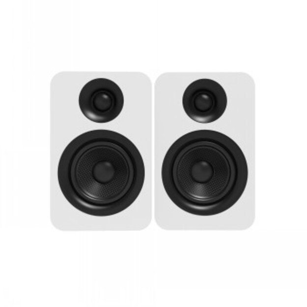 KANTO AUDIO PAIR - PASSIVE SPEAKERS WITH 1  SILK DOME TWEETER AND 4  KEVLAR WOOFER - WHITE