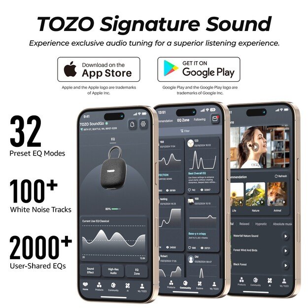 Tozo SoundGo Portable Bluetooth Speaker Black 6